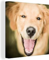 Canvas Schilderij Glinstering in de ogen van deze Labrador Retriever - 90x90 cm - Wanddecoratie