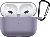 AirPods 3 Hoesje Silicone Case - AirPods 3 Case Grijs Siliconen Hoes - AirPods 3 Hoes Cover - Grijs