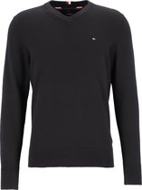 Tommy Hilfiger Pima Cotton Cashmere - V-hals trui heren katoen met kasjmier - zwart (Black) -  Maat: XXL