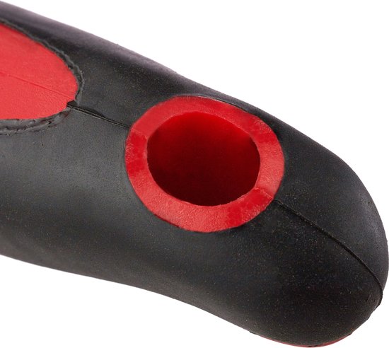 Relaxdays onkruidsteker - 37,5 cm lang - ergonomisch handvat - van staal - zwart-rood van Relaxdays — afbeelding 5