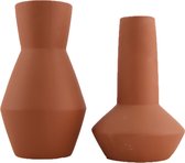 Terra cotta vaas - Set - Terra - Ø16/17x26/28cm