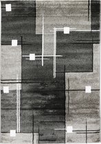 Tapijtenloods Side Geblokt Laagpolig Vloerkleed Antraciet Grijs - 120X170 CM