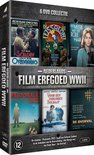DVD box 'Nederlands Film Erfgoed WWII' met 6 films: 'In de Schaduw van de Overwinning', 'De IJssalon', 'Het Meisje met het Rode Haar', 'Pastorale 1943', 'Voor een Verloren Soldaat', 'De Overval'.