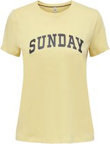 ONLY  Weekday Life Reg S/S College Box GEEL S