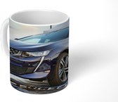 Mok - Peugeot 508 - Zwart - Logo - 350 ML - Beker