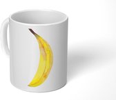 Mok - Koffiemok - Banaan - Waterverf - Wit - Mokken - 350 ML - Beker - Koffiemokken - Theemok