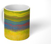 Mok - Verschillende lagen kleuren in het kunstwerk - 350 ML - Beker