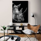 Poster Dark Rhino - Plexiglas - 50x70 cm - Meerdere Afmetingen & Prijzen | Wanddecoratie - Interieur - Art - Wonen - Schilderij - Kunst