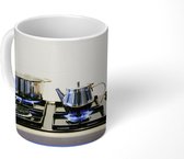Mok - Een fornuis met waterkoker - 350 ML - Beker