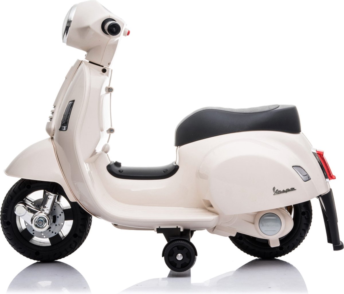 Eco Toys - Elektrische Vespa Scooter - Wit - Met LED-Koplamp, Claxon & Oplaadbare Batterij - Vanaf 1,5 Jaar - Max. 25 kg – foto 7