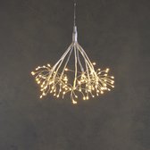 Luca Lighting - Dandelion hangend zilver twinkling warm wit 100led IP44 - d50cm - Woonaccessoires en seizoensgebondendecoratie  (Europese stekker )