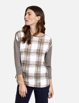 GERRY WEBER Dames Shirt met geruit voorpand