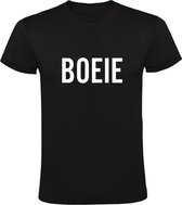 Boeie | Kinder T-shirt 128 | Zwart | Boeiend | Schijt aan | Fuck it | Hans Teeuwen | Interessant | Waardevol