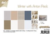Joy! Crafts Papierset - Design - Winter met Anton Pieck A4 -10 vel - 2 knip/4x2 designs dubbelzijdig - 200