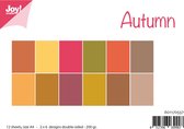 Joy! Crafts Papierset Matching Colors uni - Herfst A4 - 12 vel - 2x6 dubbelzijdig uni  - 200gr