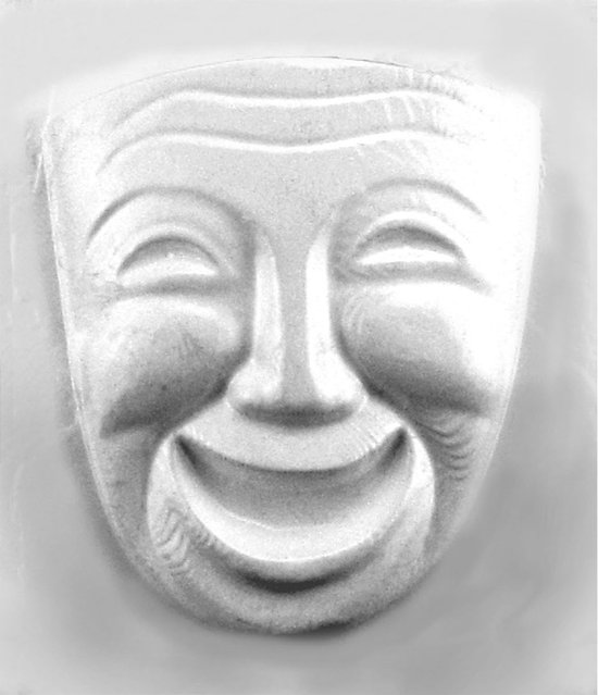 Encommium T Scherm Vaessen Creative Gipsvorm lachend masker | bol.com