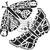 Hobbysjabloon - Template 30,5x30,5cm 30x30cm folkart moths