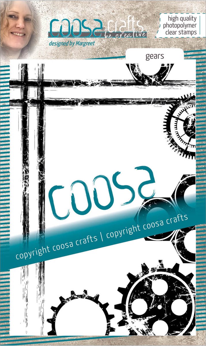 COOSA Crafts stempel A6 - Gears COC-046