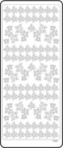Vaessen Creative Sticker - 10x23cm - 10st - zilver vlinders
