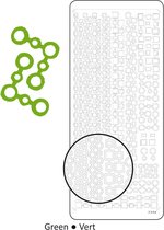 Vaessen Creative Sticker - 10x23cm - 10st - groen retroframe