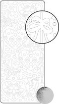 Vaessen Creative Sticker - 10x23cm - 10st - zilver diverse kerstfiguren