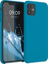 kwmobile telefoonhoesje voor Apple iPhone 11 - Hoesje met siliconen coating - Smartphone case in Caribisch blauw