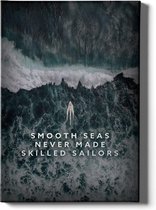 Walljar - Smooth Seas - Muurdecoratie - Canvas schilderij