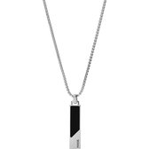 Fossil Heren-Ketting Roestvrijstaal Onyx One Size 88382986