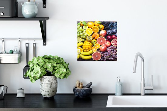 Stickers Stickers muraux - Fruit - Arc-en-ciel - Couleurs - 30x30 cm - Feuille adhésive