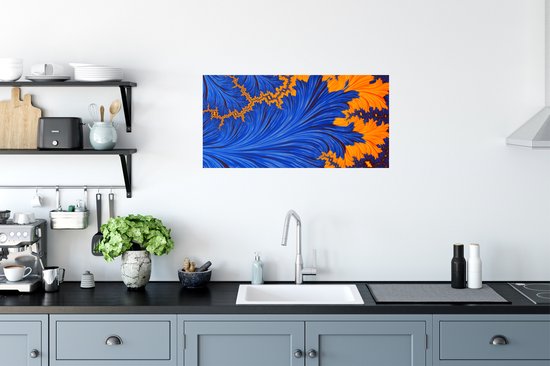 Stickers muraux - Feuilles - Art - Psychédélique - 80x40 cm - Film Adhésif