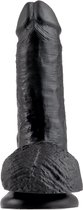 7 Inch Cock - With Balls - Black - Realistic Dildos