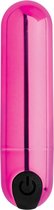10X Vibrating Metallic Bullet - Pink - Bullets & Mini Vibrators