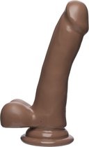 The D - Slim D - 6 Inch With Balls Firmskyn - Caramel - Realistic Dildos