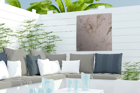 Posters de Posters de jardin Marbre - Pierre - Léger - 50x50 cm - Toile jardin - Poster extérieur