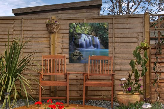 Posters de Posters de jardin Rochers sous les cascades du Parc National d'Erawan - 50x50 cm