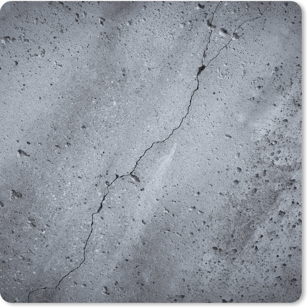 Muismat 20x20 cm - Mousepad Beton - Grijs - Scheur - Muismatten
