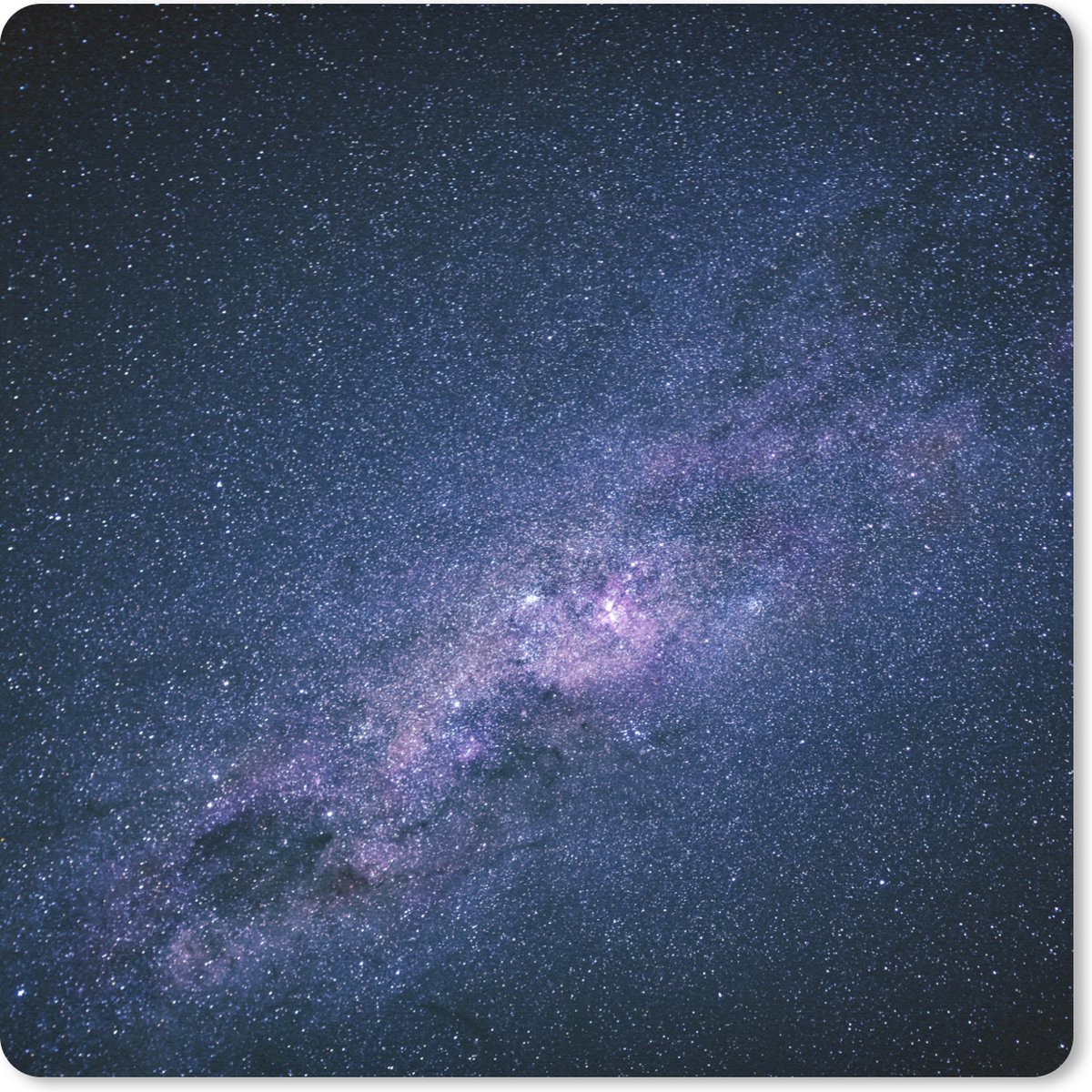 Muismat 20x20 cm - Mousepad Melkweg - Sterren - Ruimte - Jongens - Meisjes - Kinderen - Muismatten
