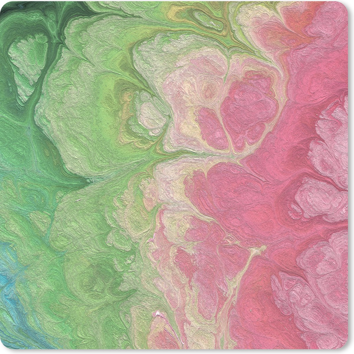 Muismat 20x20 cm - Mousepad Verf - Kunst - Psychedelisch - Muismatten