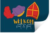 Stickers muraux - Sinterklaas - Sint - Citations - Welcome Sint and Piet - Enfants - Garçons - Filles - Enfant - 90x60 cm - Feuille adhésive