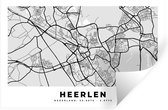 Stickers Stickers muraux - Carte - Heerlen - Zwart - Wit - 120x80 cm - Feuille adhésive