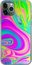 Geschikt voor iPhone 11 Pro hoesje - Vormen - Kleur - Kunst - Psychedelisch - Siliconen Telefoonhoesje