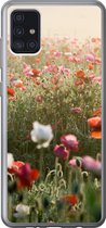 Geschikt voor Samsung Galaxy A52 5G hoesje - Klaproos - Kleuren - Pastel - Siliconen Telefoonhoesje