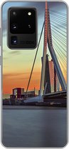 Geschikt voor Samsung Galaxy S20 Ultra hoesje - Rotterdam - Erasmus - Zonsondergang - Siliconen Telefoonhoesje