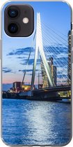 Geschikt voor iPhone 12 hoesje - Rotterdam - Water - Skyline - Siliconen Telefoonhoesje