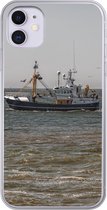 Geschikt voor iPhone 11 hoesje - Noordzee - Vissersboot - Water - Siliconen Telefoonhoesje