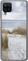 Geschikt voor Samsung Galaxy A12 hoesje - Noordzee - Duinen - Water - Siliconen Telefoonhoesje