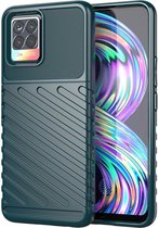Realme 8 4G Hoesje TPU Thunder Design Back Cover Groen
