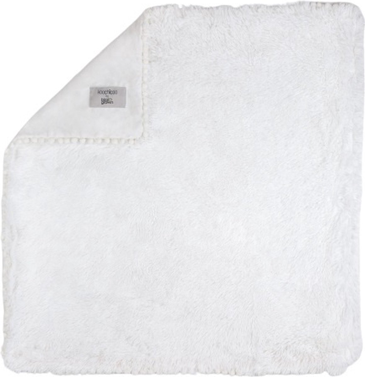 Bizzi Growin Deken Koochicoo 100 X 100 Cm Pluche/dons Wit
