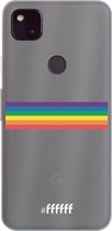 6F hoesje - geschikt voor Google Pixel 4a 5G -  Transparant TPU Case - #LGBT - Horizontal #ffffff