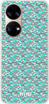 6F hoesje - geschikt voor Huawei P50 -  Transparant TPU Case - Minecraft - Diamonds! #ffffff